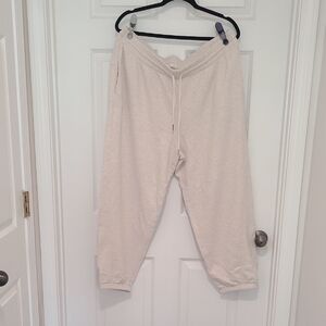 Aerie Cream Drawstring Lounge Sweatpants